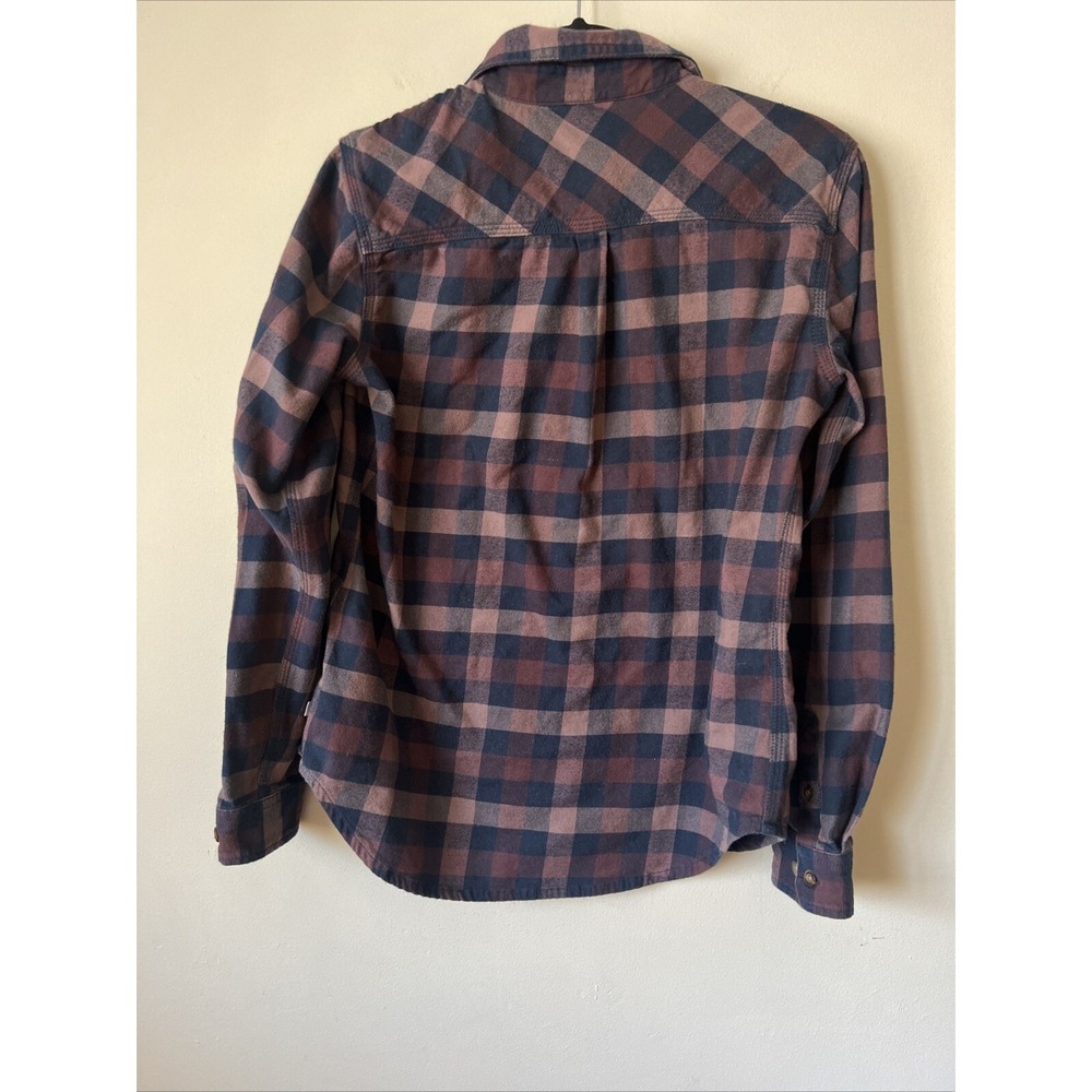 Carhartt Rugged Flex Hamilton Button Up Shirt Flannel Plaid Women's Small 4/6 - Picture 5 of 6